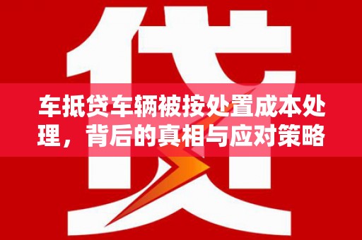 雷波车抵贷车辆被按处置成本处理，背后的真相与应对策略
