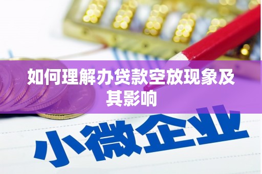 桃城如何理解办贷款空放现象及其影响